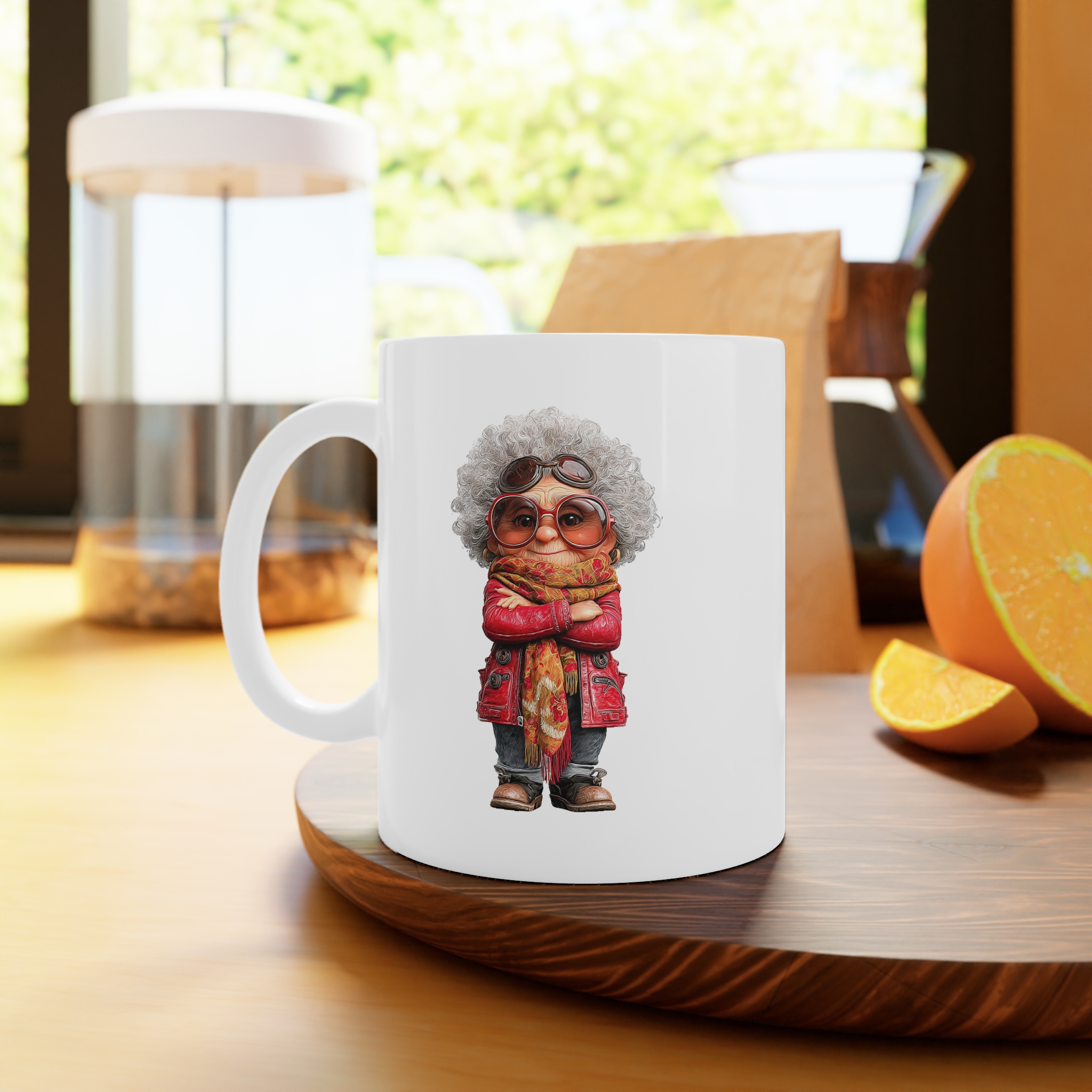 Cană personalizată cu grafică bunica cool, simbol al iubirii pentru familie