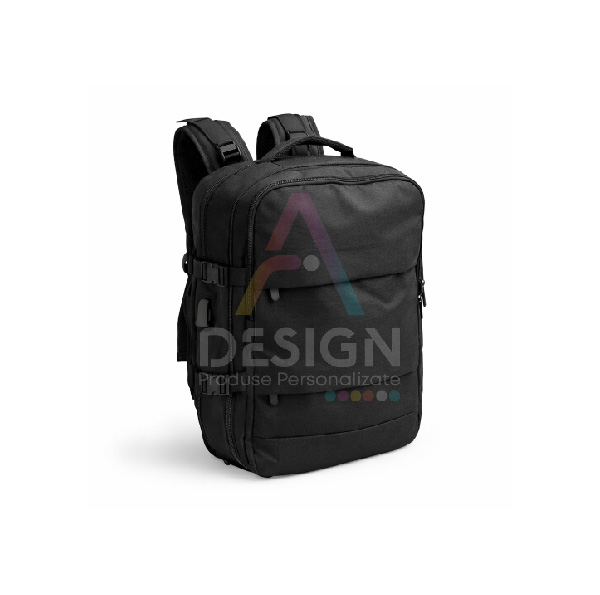 Rucsac multifuncțional negru – spate ergonomic și bretele reglabile