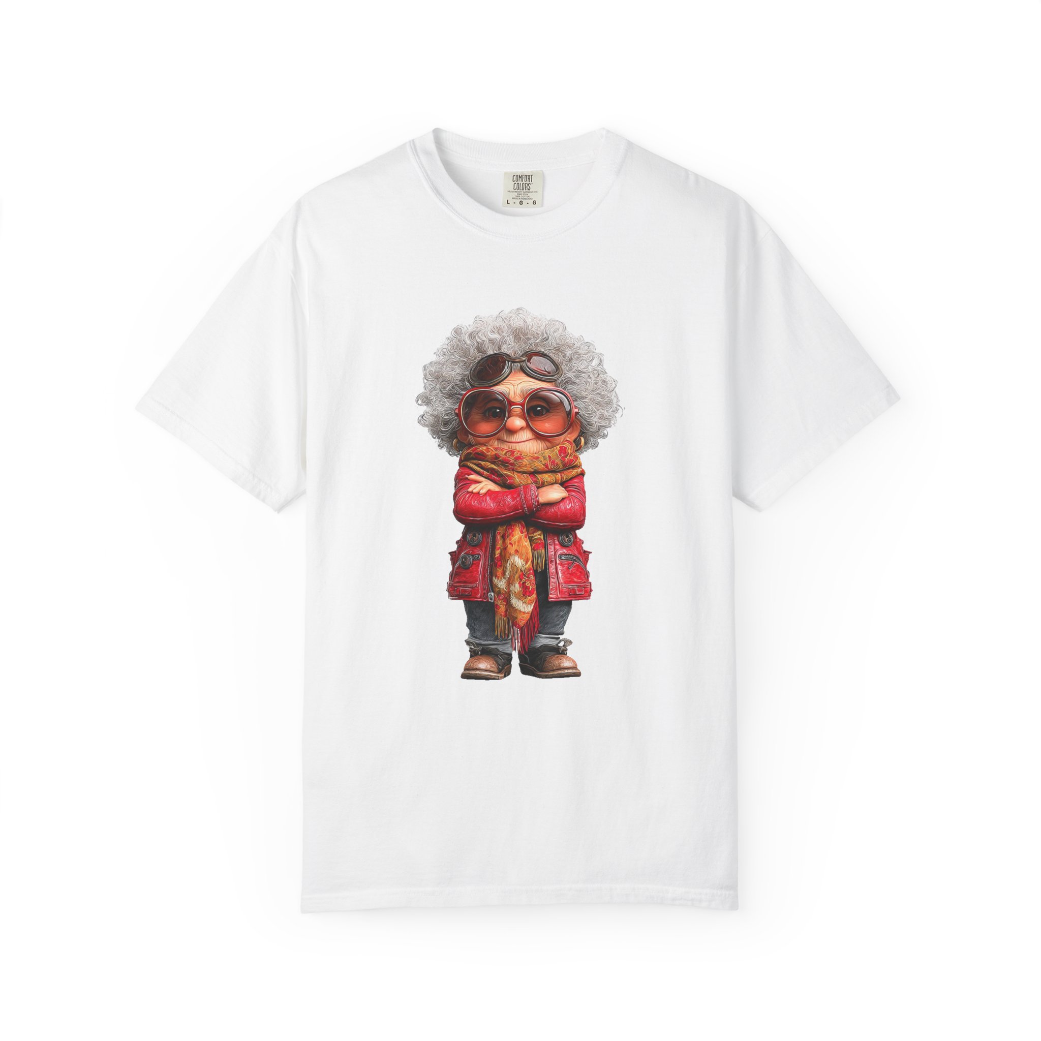 Tricou alb cu grafică bunica cool, simbol al familiei și iubirii pentru bunici