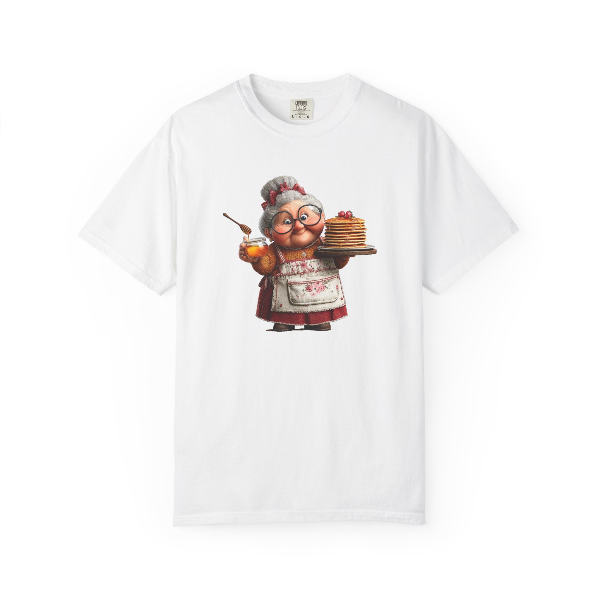 Tricou personalizat cu grafică bunica face prăjituri și așteaptă nepoții, cadou emoțional pentru bunici