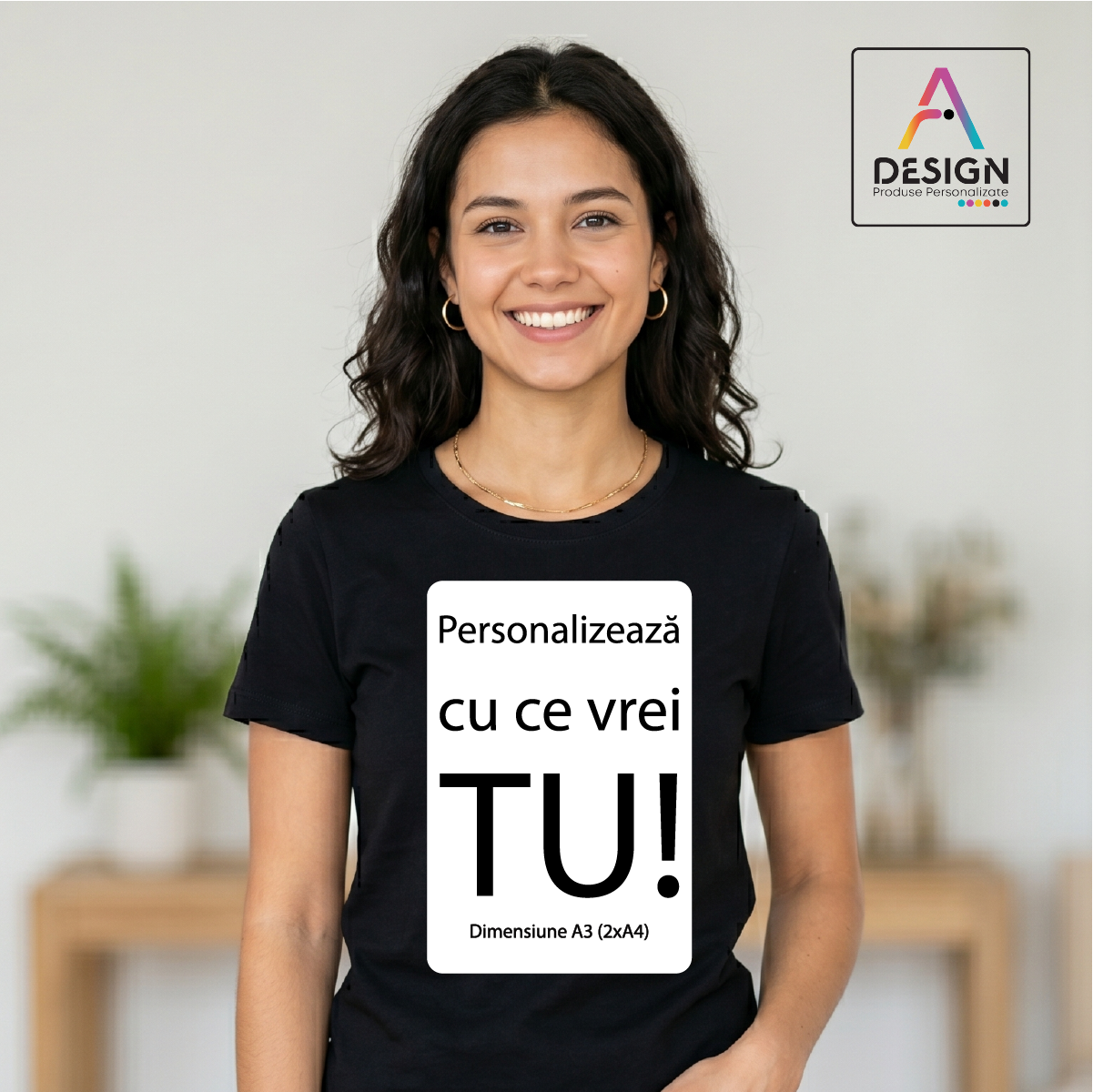 tricou-personalizat-negru-dama-bumbac-premium